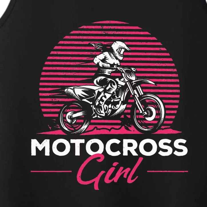 Dirtbike Girl Supercross Girl Enduro Off Road Motocross Girl Performance Tank