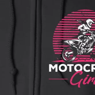 Dirtbike Girl Supercross Girl Enduro Off Road Motocross Girl Full Zip Hoodie