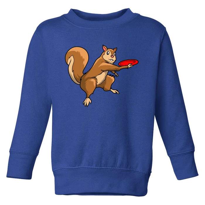 Disc Golf Squirrel Frolf Frisbee Golf Disc Gift Toddler Sweatshirt