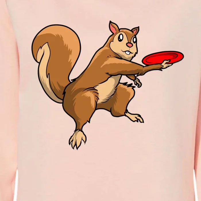 Disc Golf Squirrel Frolf Frisbee Golf Disc Gift Womens California Wash Sweatshirt