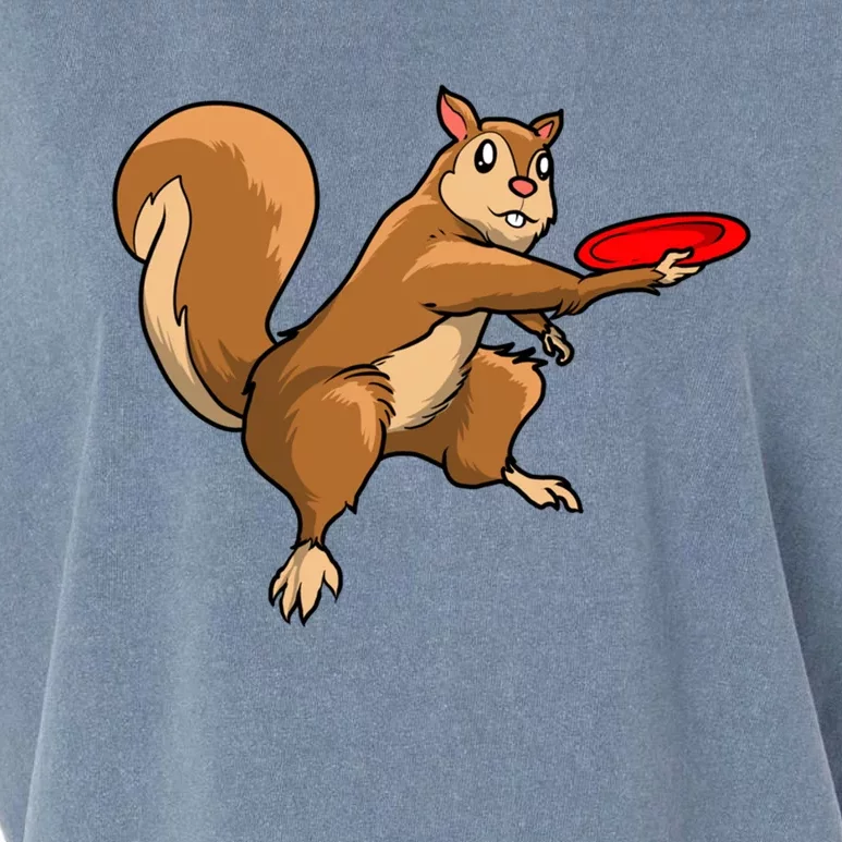 Disc Golf Squirrel Frolf Frisbee Golf Disc Gift Garment-Dyed Women's Muscle Tee