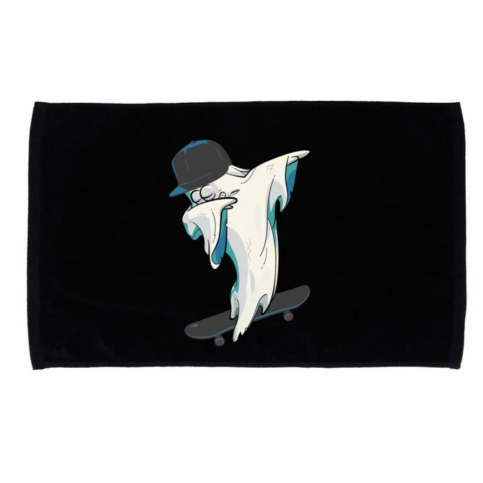 Dabbing Ghost Skateboard Funny Dab Pose Gift Skatepark Cool Gift Microfiber Hand Towel