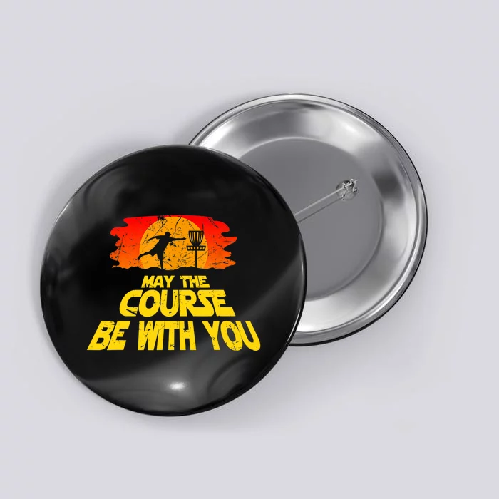 Disc Golf Shirt May The Course Be With You Trendy Golf Tee Button