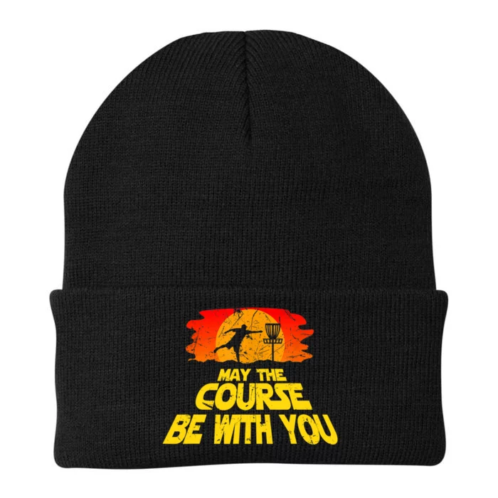 Disc Golf Shirt May The Course Be With You Trendy Golf Tee Knit Cap Winter Beanie