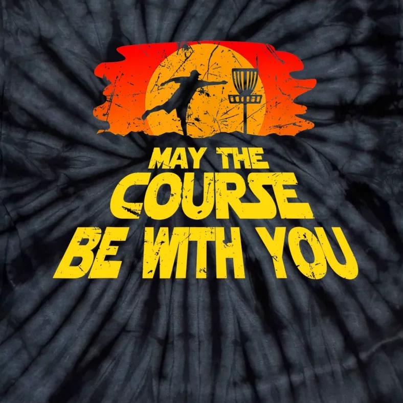 Disc Golf Shirt May The Course Be With You Trendy Golf Tee Tie-Dye T-Shirt