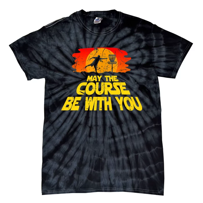 Disc Golf Shirt May The Course Be With You Trendy Golf Tee Tie-Dye T-Shirt