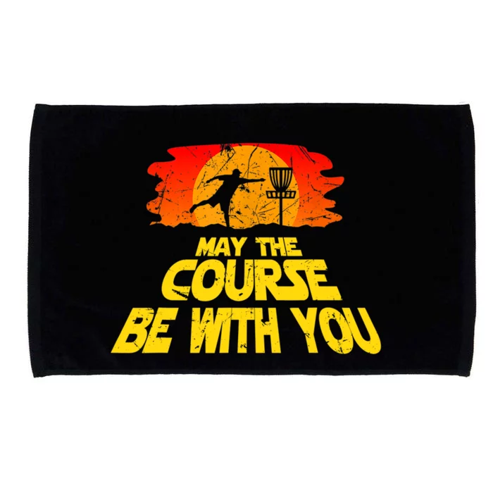 Disc Golf Shirt May The Course Be With You Trendy Golf Tee Microfiber Hand Towel