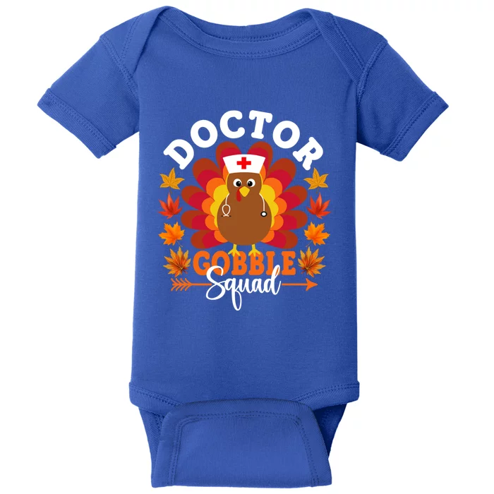 Doctor Gobble Squad Funny Turkey Thanksgiving Gift Baby Bodysuit