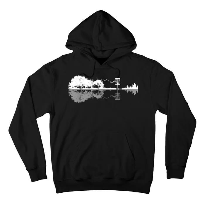 Disc Golf Sunset Guitar Guitarist Player Golfing Golfer Hoodie