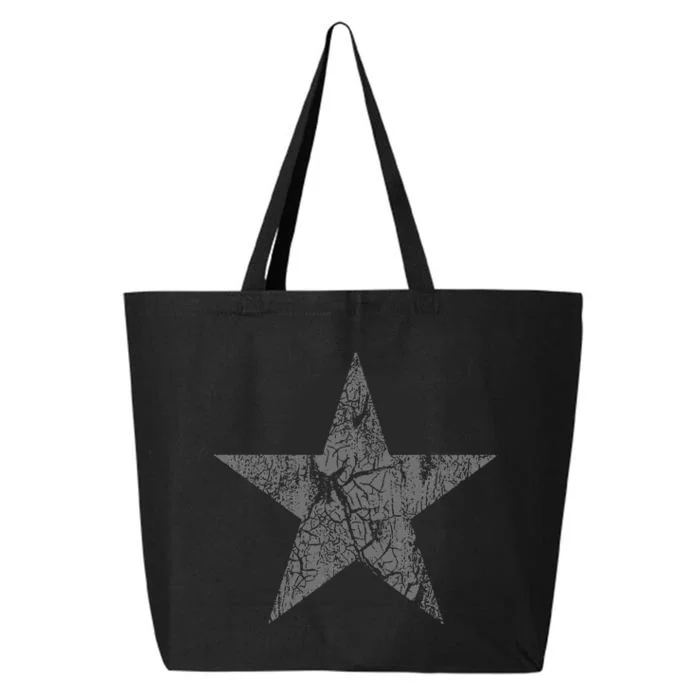 Distressed Gray Star Print Vintage Star Grunge 25L Jumbo Tote