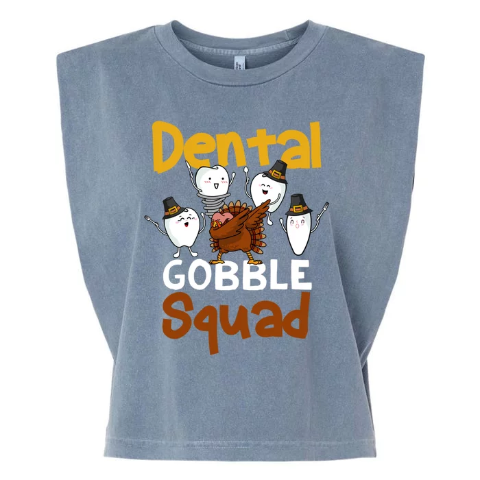 Dental Gobble Squad Turkey Dental Hygienist Thanksgiving Gift Garment-Dyed Women's Muscle Tee