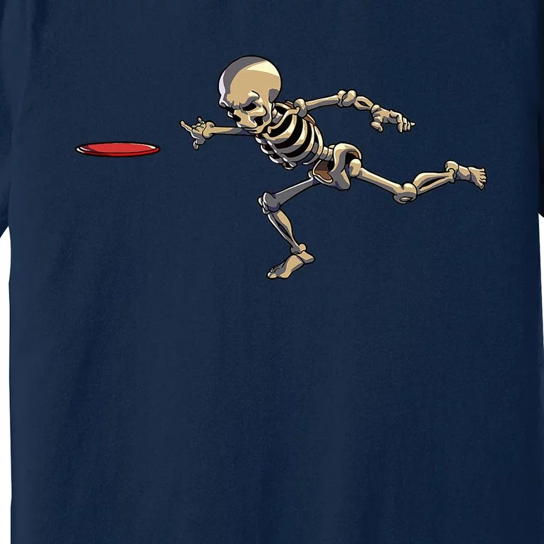 Disc Golfing Skeleton Halloween Disc Golf Halloween Premium T-Shirt