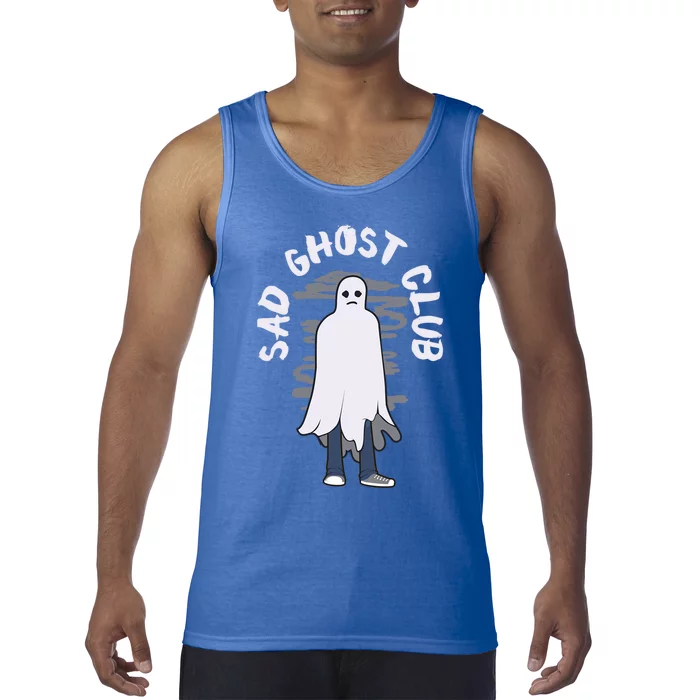 Depressed Ghost Sad Ghost Club Gift Design Idea Funny Gift Tank Top