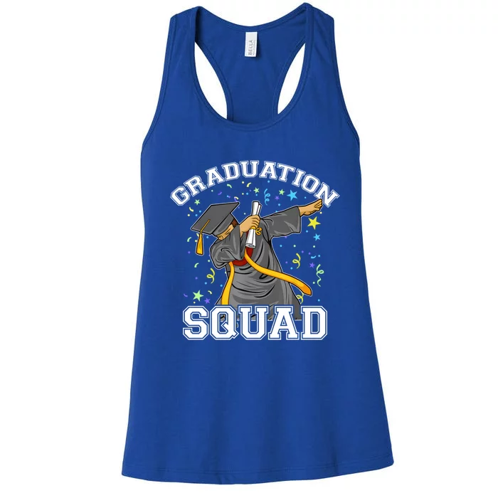 Dabbing Graduation Squad Family Matching Graduate Outfits Funny Gift Women's Racerback Tank