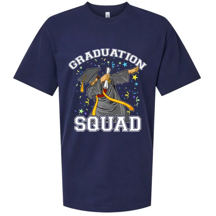 Dabbing Graduation Squad Family Matching Graduate Outfits Funny Gift Sueded Cloud Jersey T-Shirt