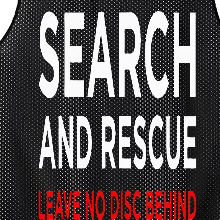 Disc Golf  Search & Rescue Leave No Disc Behind Funny III Mesh Reversible Basketball Jersey Tank