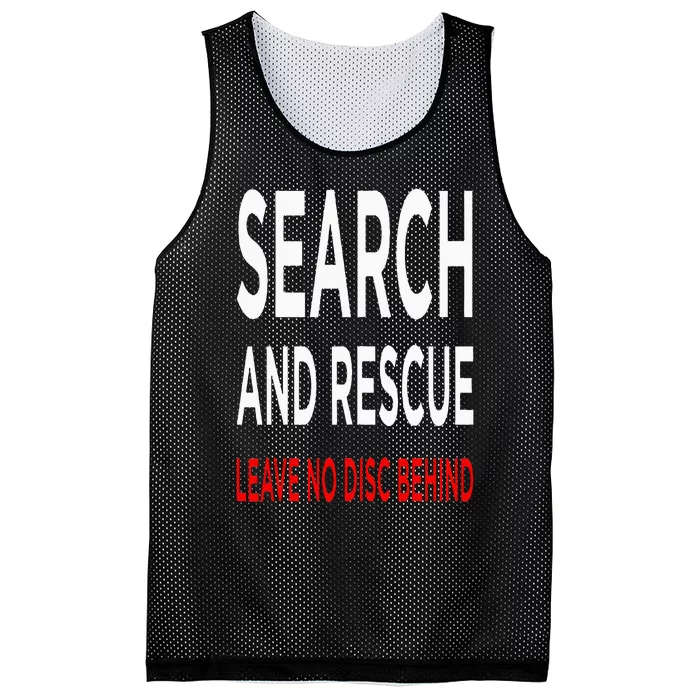 Disc Golf  Search & Rescue Leave No Disc Behind Funny III Mesh Reversible Basketball Jersey Tank