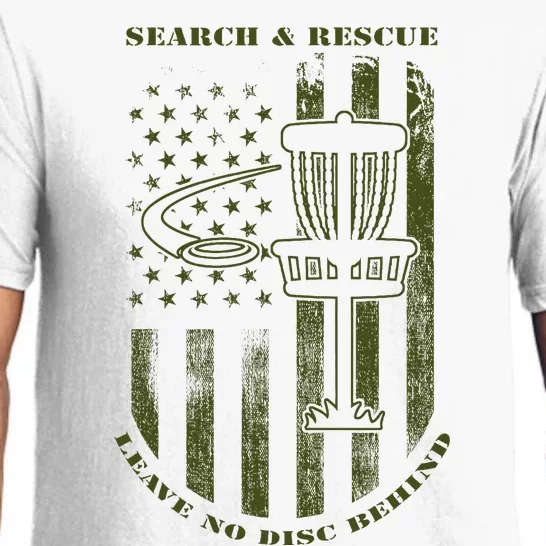 Disc Golf Search & Rescue Leave No Disc Behind Green Pajama Set