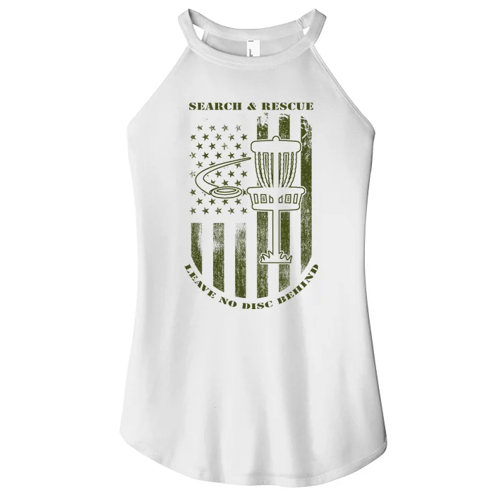 Disc Golf Search & Rescue Leave No Disc Behind Green Women’s Perfect Tri Rocker Tank