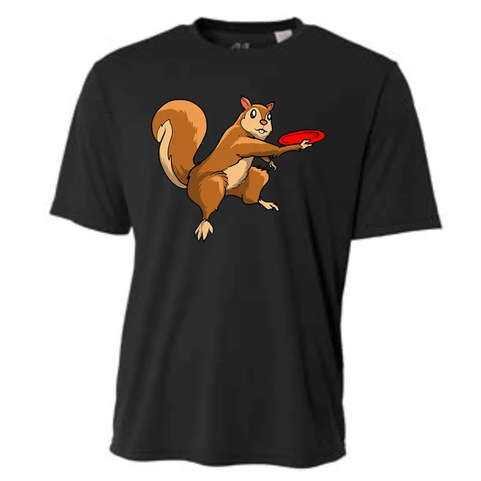 Disc Golf Squirrel Frolf Frisbee Golf Disc Cooling Performance Crew T-Shirt