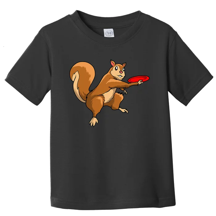 Disc Golf Squirrel Frolf Frisbee Golf Disc Toddler T-Shirt