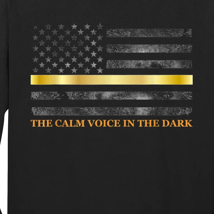 Dispatcher Gifts Thin Gold Line Thin Yellow Line 911 Long Sleeve Shirt