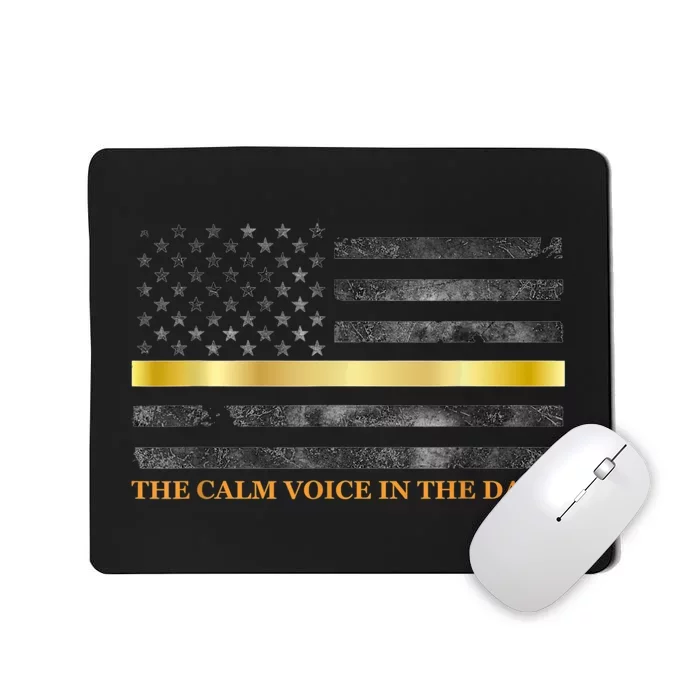 Dispatcher Gifts Thin Gold Line Thin Yellow Line 911 Mousepad