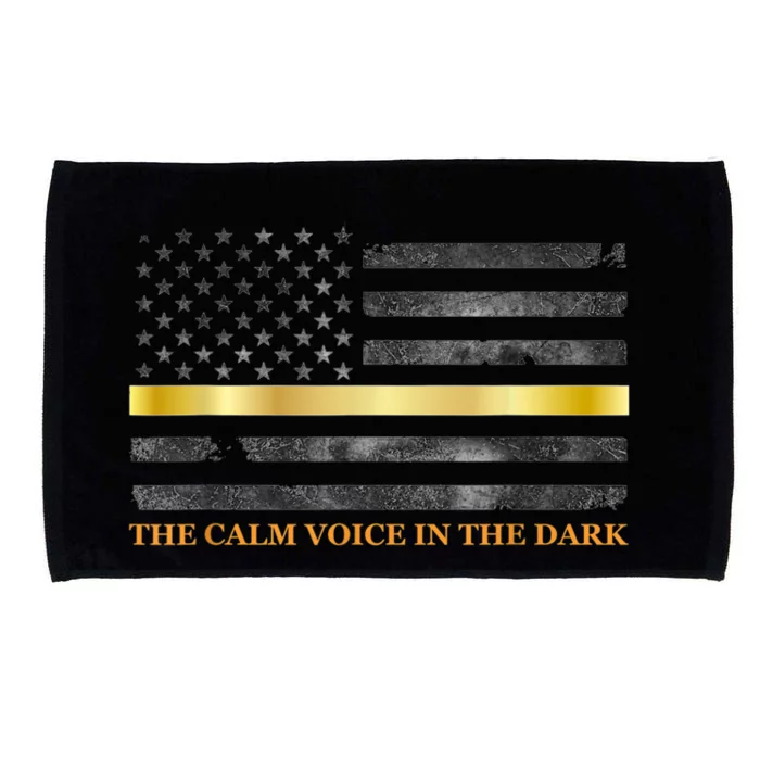 Dispatcher Gifts Thin Gold Line Thin Yellow Line 911 Microfiber Hand Towel