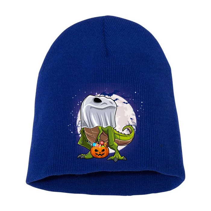 Dinosaur Ghost Trick Or Treat Funny Costume Halloween T Rex Cool Gift Short Acrylic Beanie