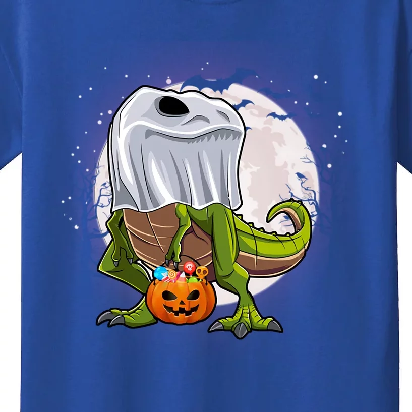 Dinosaur Ghost Trick Or Treat Funny Costume Halloween T Rex Cool Gift Kids T-Shirt