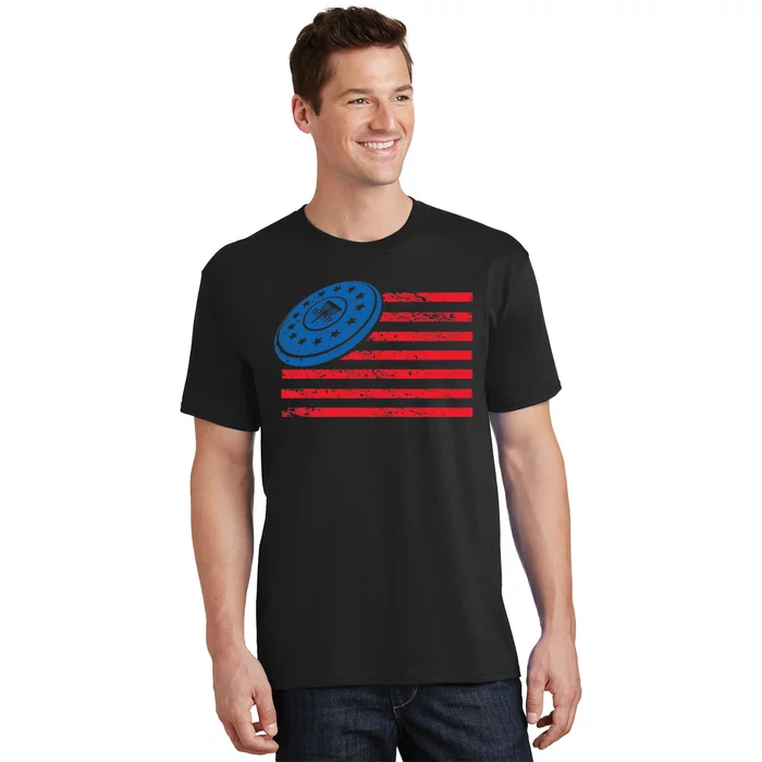 Disc Golf T USA Flag Disc Golf T-Shirt