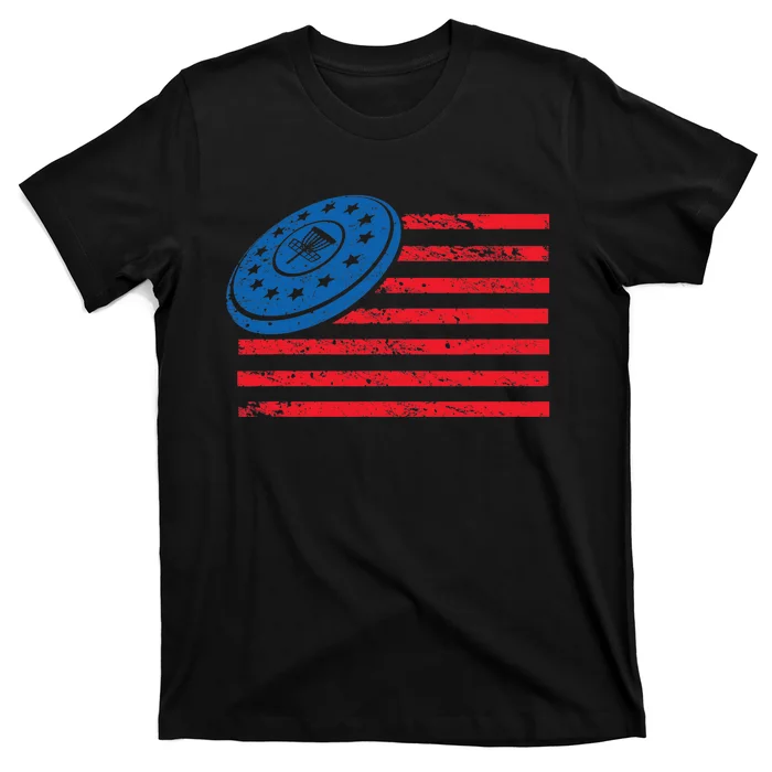 Disc Golf T USA Flag Disc Golf T-Shirt