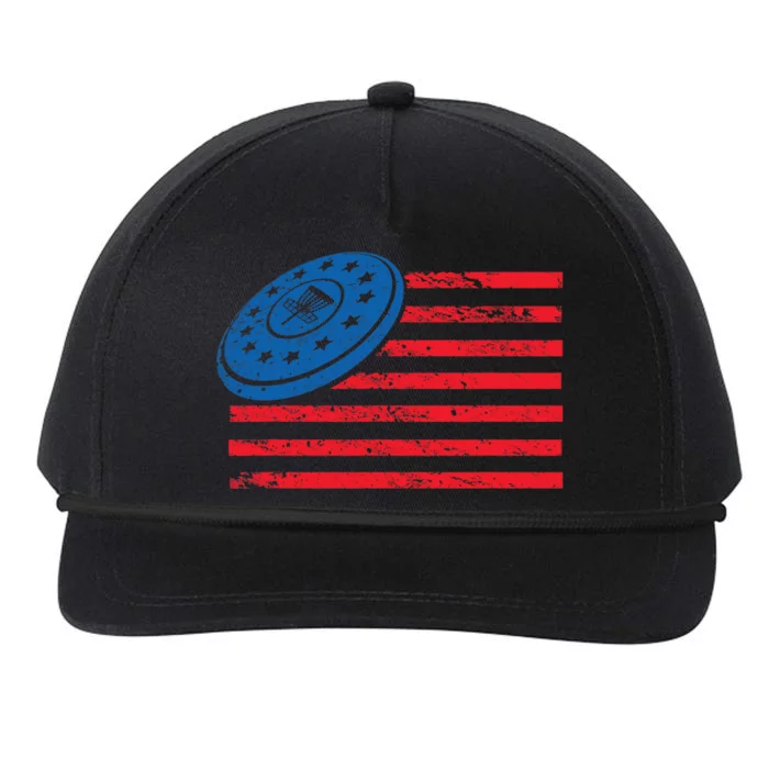 Disc Golf T USA Flag Disc Golf Snapback Five-Panel Rope Hat