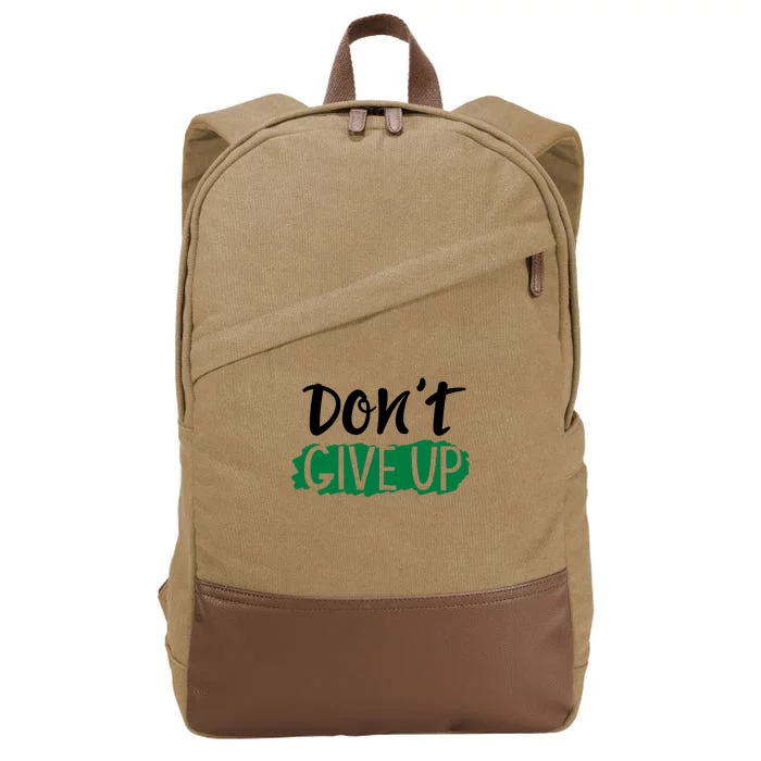 Don't Give Up Mental Health Awareness Cotton Canvas Backpack