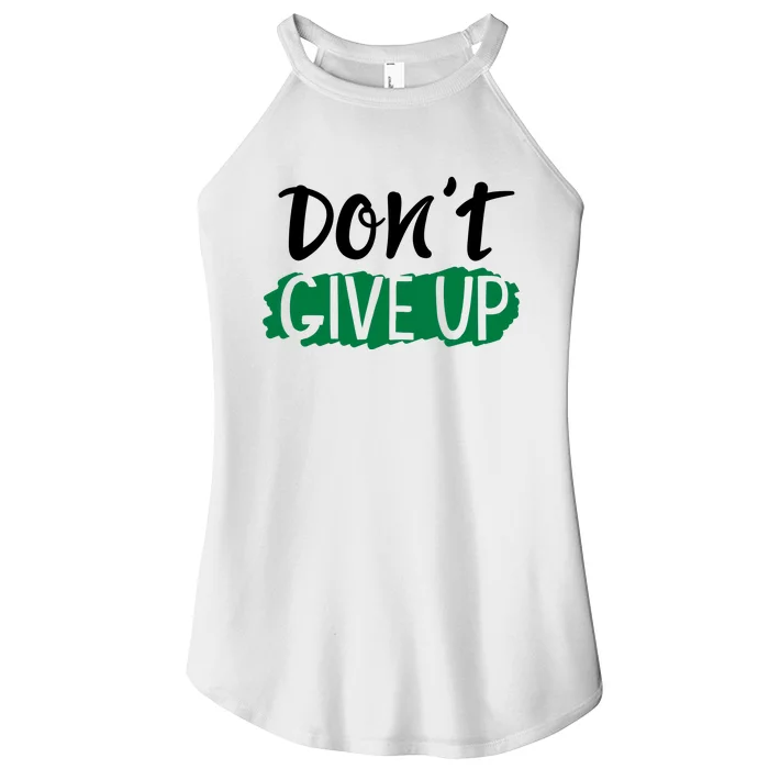 Don't Give Up Mental Health Awareness Women’s Perfect Tri Rocker Tank