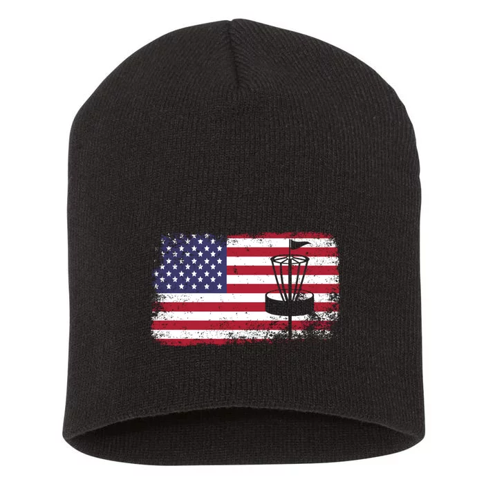 Disc Golf Usa Flag Disc Golf Short Acrylic Beanie