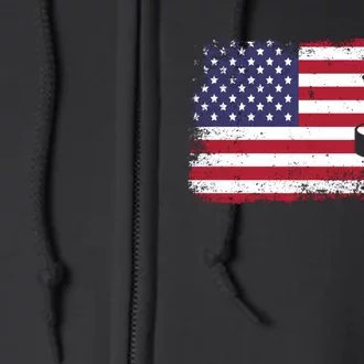 Disc Golf Usa Flag Disc Golf Full Zip Hoodie