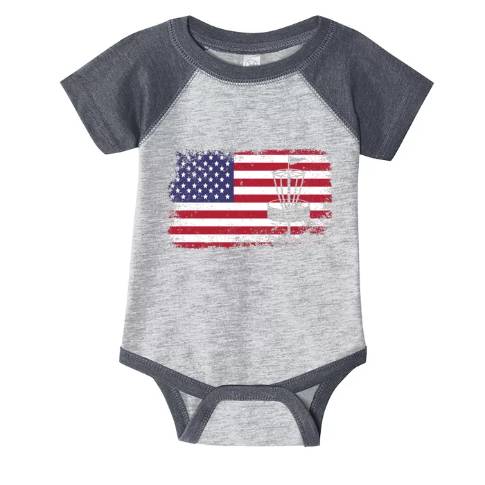 Disc Golf Usa Flag Disc Golf Infant Baby Jersey Bodysuit