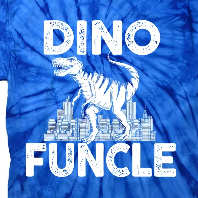 Dinomeaningful Giftfuncle Uncle Dinosaur Family Matching Cool Gift Tie-Dye T-Shirt