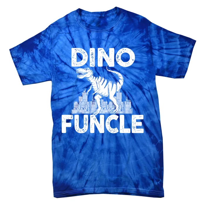 Dinomeaningful Giftfuncle Uncle Dinosaur Family Matching Cool Gift Tie-Dye T-Shirt