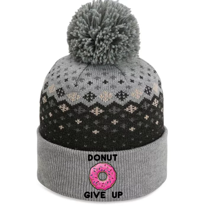 Donut Give Up The Baniff Cuffed Pom Beanie