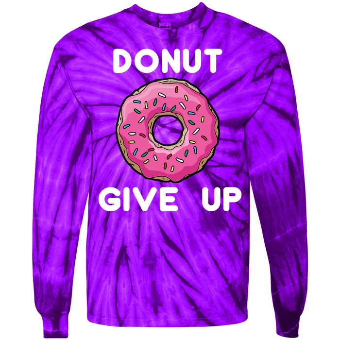 Donut Give Up Tie-Dye Long Sleeve Shirt