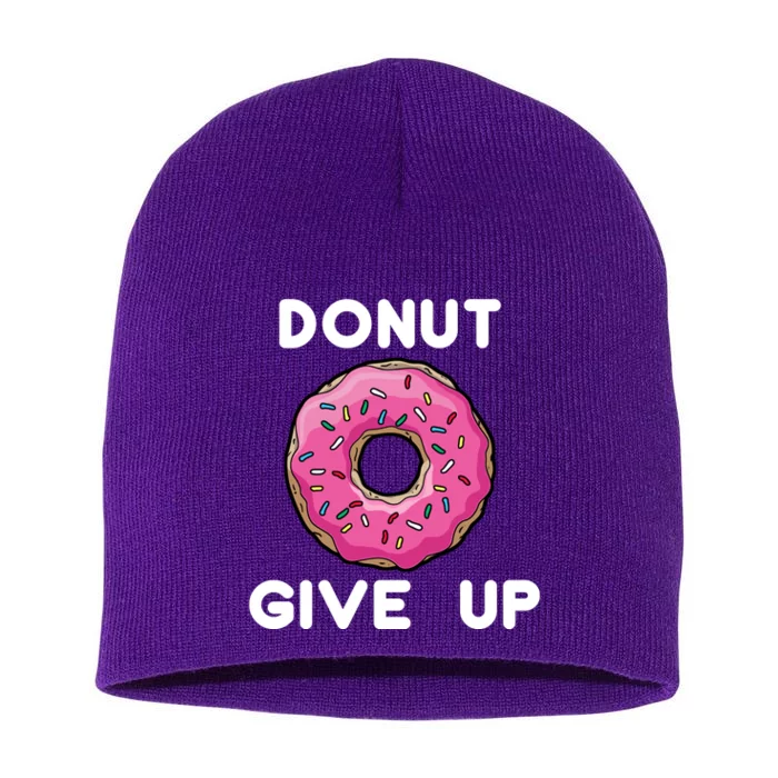 Donut Give Up Short Acrylic Beanie