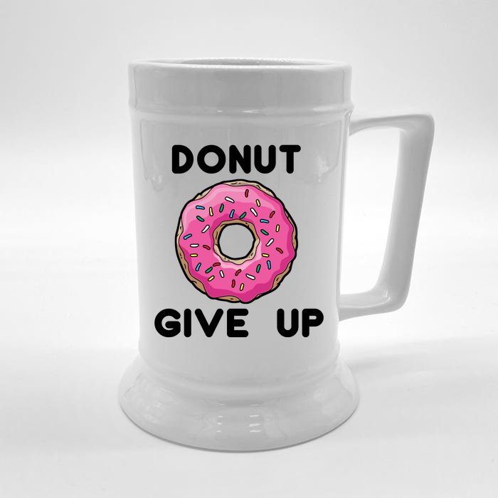 Donut Give Up Front & Back Beer Stein