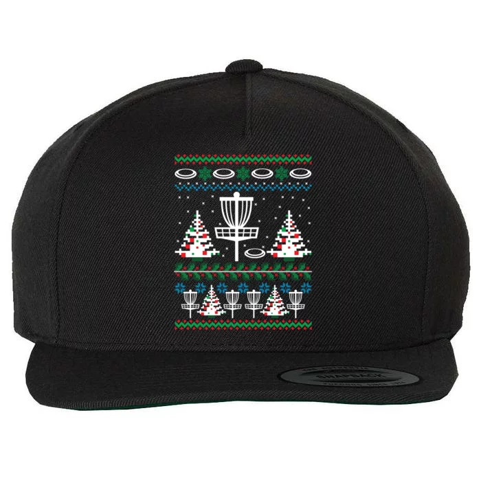 Disc Golf Ugly Christmas Gift Game Holiday Xmas Gift Wool Snapback Cap