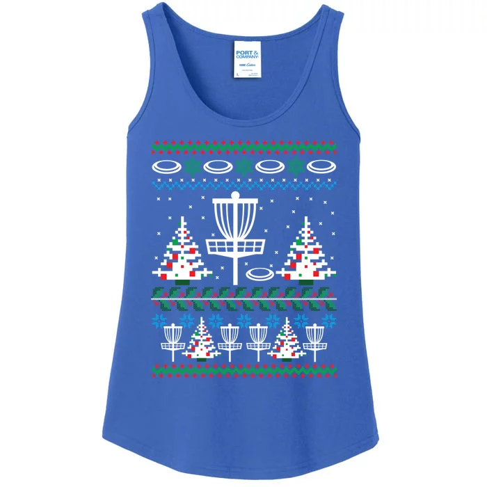 Disc Golf Ugly Christmas Gift Game Holiday Xmas Gift Ladies Essential Tank