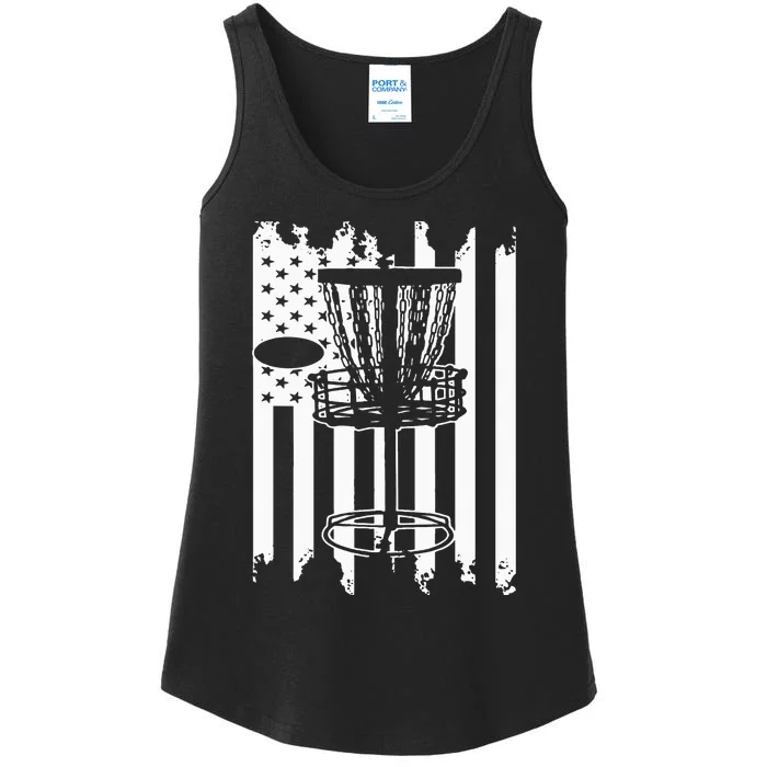 Disc Golf Usa Flag Ladies Essential Tank