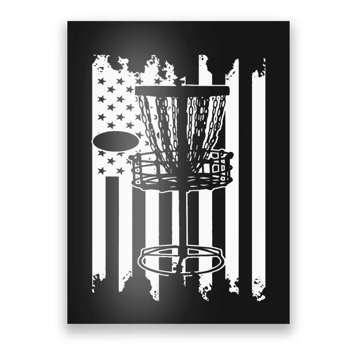 Disc Golf Usa Flag Poster