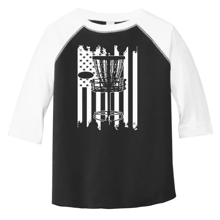 Disc Golf Usa Flag Toddler Fine Jersey T-Shirt