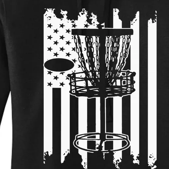 Disc Golf Usa Flag Women's Pullover Hoodie